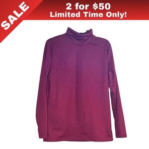 [Sale: 2 for $50!] Coofandy Red Wine Turtleneck Top – Size Small 0202